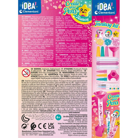 Clementoni - Créer tes stylos - Mini atelier des Stylos - Theme Fantaisie - 3 a créer - Des 6ans