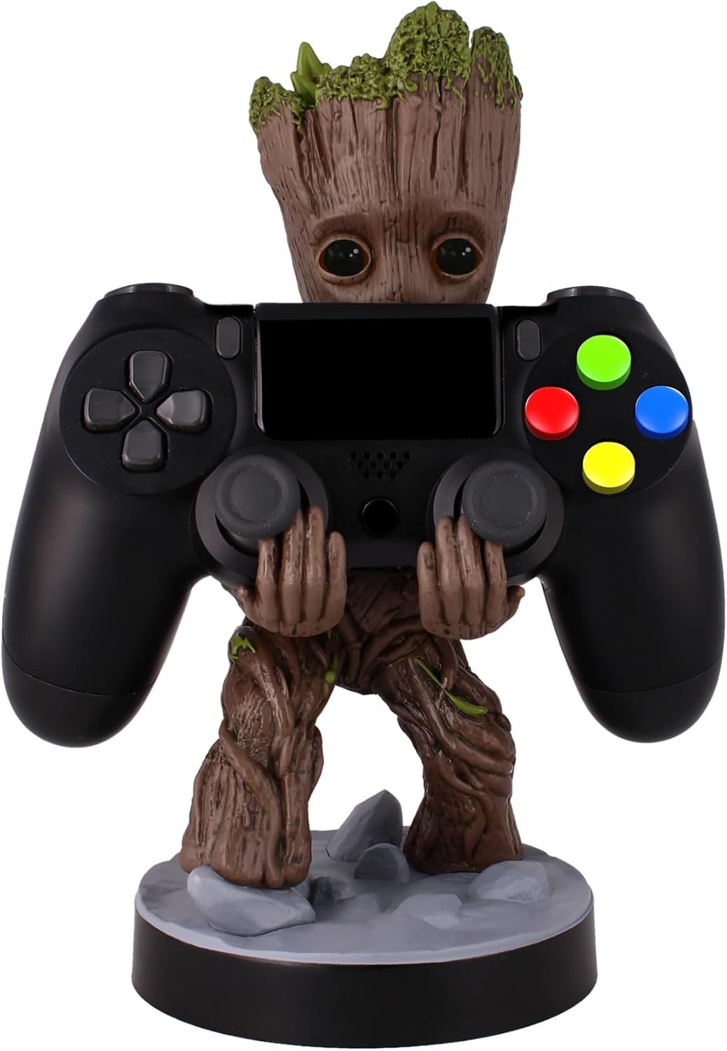 Figurine Les Gardiens de la Galaxie Bébé Groot - EXQUISITE GAMING - Cable Guys - Support smartphone ou petit accessoire - 20 cm