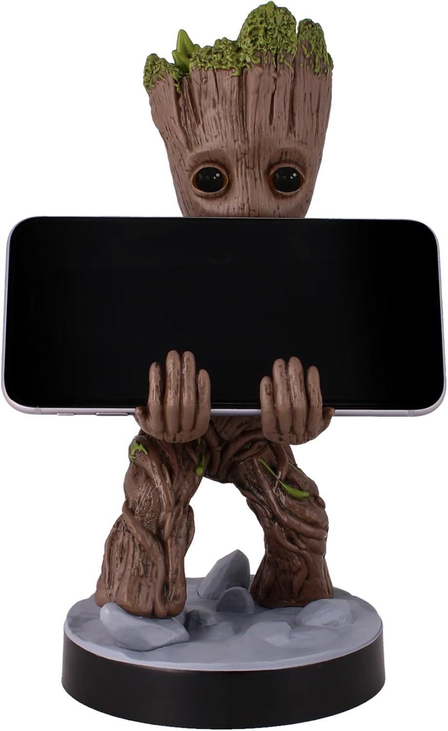 Figurine Les Gardiens de la Galaxie Bébé Groot - EXQUISITE GAMING - Cable Guys - Support smartphone ou petit accessoire - 20 cm