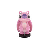 Figurine Disney Stitch Angel - EXQUISITE GAMING - Cable Guys - Support écouteurs, smartphone ou petit accessoire - 20 cm