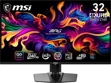 Ecran PC Gamer - MSI - 31,5 - UHD - 240Hz - Dalle QD-OLED - 0,03ms - Ajustable en hauteur - MPG 321URX QD-OLED