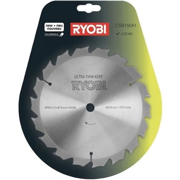 RYOBI - Lame ULTRA FINE 150 mm - 18 dents - alésage 10 mm pour scie circulaire ONE+ RWSL1801M - CSB150A1