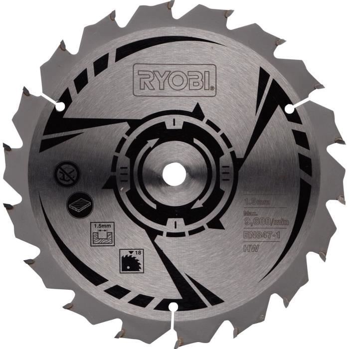 RYOBI - Lame ULTRA FINE 150 mm - 18 dents - alésage 10 mm pour scie circulaire ONE+™ RWSL1801M - CSB150A1