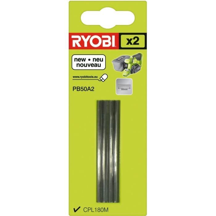 RYOBI - Jeu de 2 fers jetables (carbure) largeur 50 mm - PB50A2