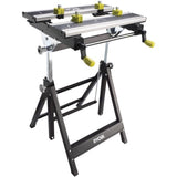 RYOBI - Etabli aluminium pliable orientable avec rÈglage hauteur - table 600 x 570 x 760 - Avec 4 mors & clÈ de service - RWB03