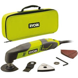 RYOBI - Multitool 200W - 10 000-20 000 osc/min - oscillation 3∞ - LivrÈ en sac avec 2 lames, 1 plateau ponÁage & abrasifs - RMT200-S