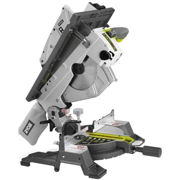 RYOBI - Combiné scie sur table/scie a coupe d'onglets - 1 800 W + lame 254mm 48 dents, guide parallele, poussoir & étau - RTMS1800-G