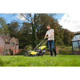 Tondeuse sans fil + coupe-bordure RYOBI One+ RLM18X33B40, 18V, l.33cm, 1 batterie 4 Ah et chargeur inclus