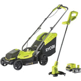 Tondeuse sans fil + coupe-bordure RYOBI One+ RLM18X33B40, 18V, l.33cm, 1 batterie 4 Ah et chargeur inclus