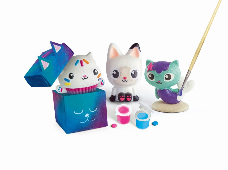 Clementoni - Créations en plâtre Gabby et la Maison Magique - Coffret multi-activités (sculpture, peintures...) - Des 7 ans