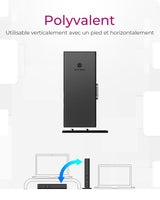 Station d'accueil USB-C 3.0 Icy Box IB-DK2241AC avec alimentation (Noir)