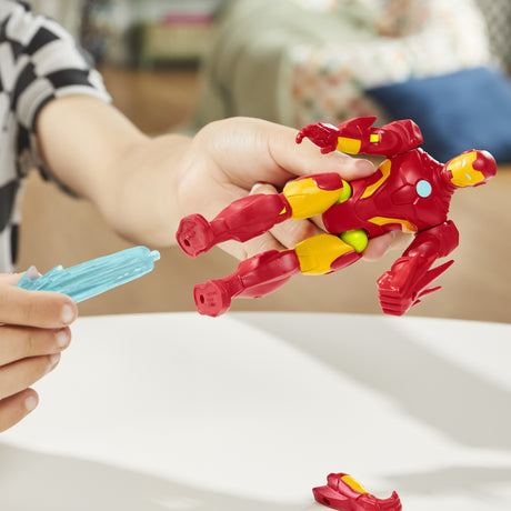 MixMashers Iron Man, figurine 12 cm personnalisable a mélanger et combiner avec accessoires, Marvel, des 4 ans