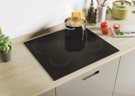 Plaque de cuisson vitrocéramique CANDY CH64CCB - 4 foyers - L 59 cm - Noir