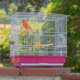 GIUSY Cage pour oiseaux rouge et blanc