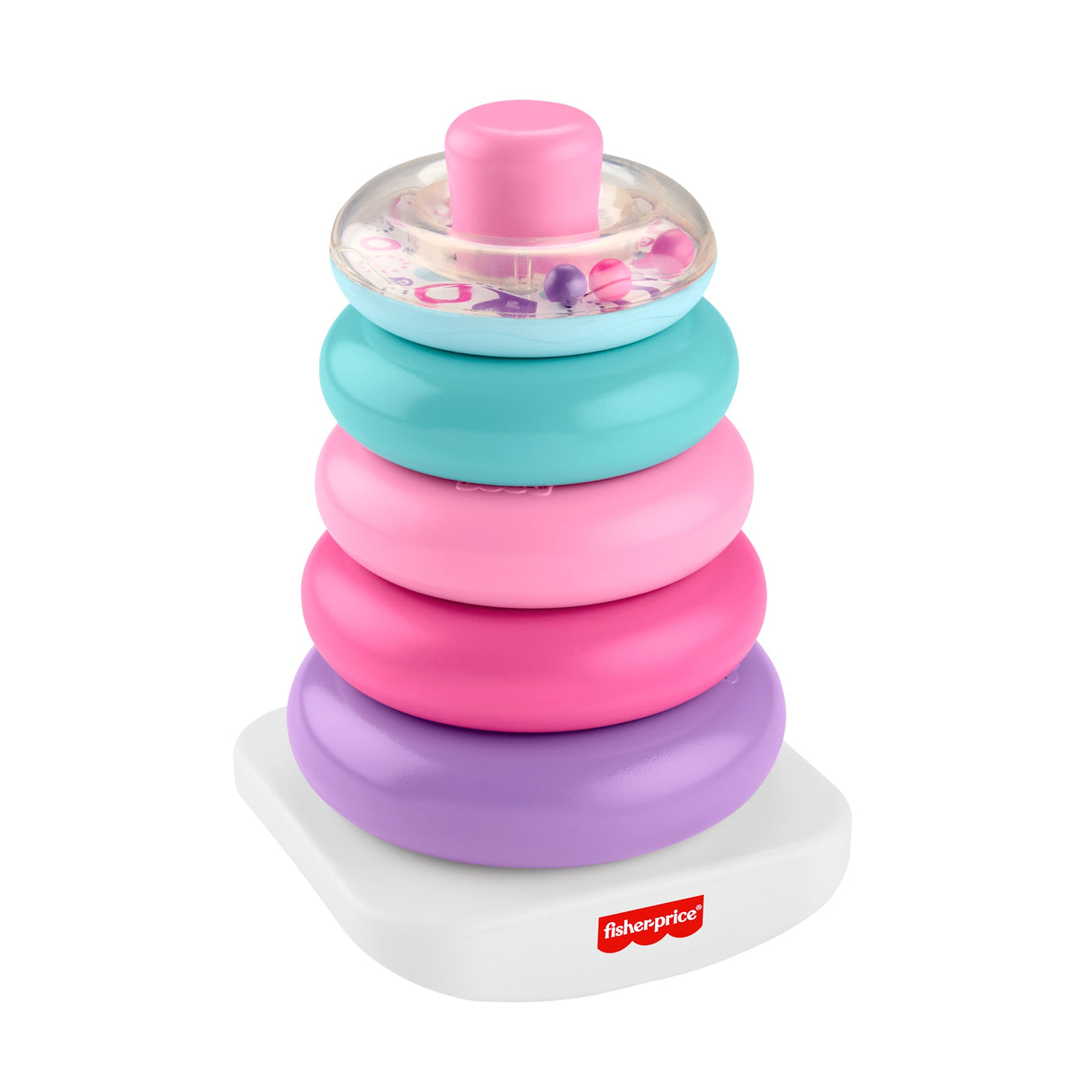 Fisher-Price - Pyramide Arc-en-ciel - Jouet d'éveil a empiler pour bébés - Fisher-Price - JGP94