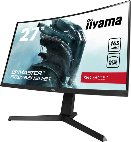 Ecran PC Gamer Incurvé - IIYAMA -  27 - FHD - 165Hz - Dalle VA - 1ms - Ajustable en hauteur - GB2766HSU-B1