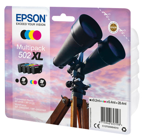 EPSON Multipack 502 XL - Jumelles - Noir, Cyan, Jaune, Magenta (C13T02W64020)