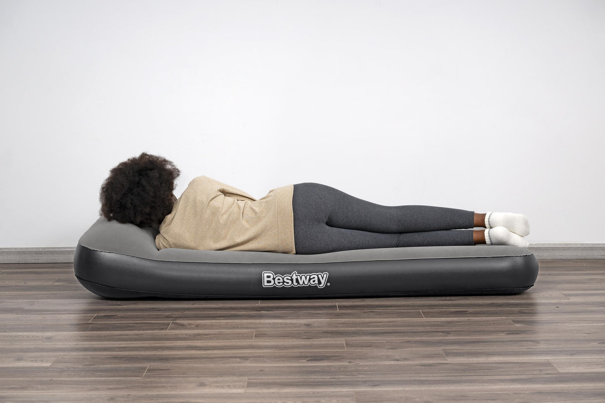Matelas gonflable - BESTWAY - 671BQ - Tritech Twin - 1 personne, pompe USB intégrée, 1,88 m x 99 cm x 30 cm