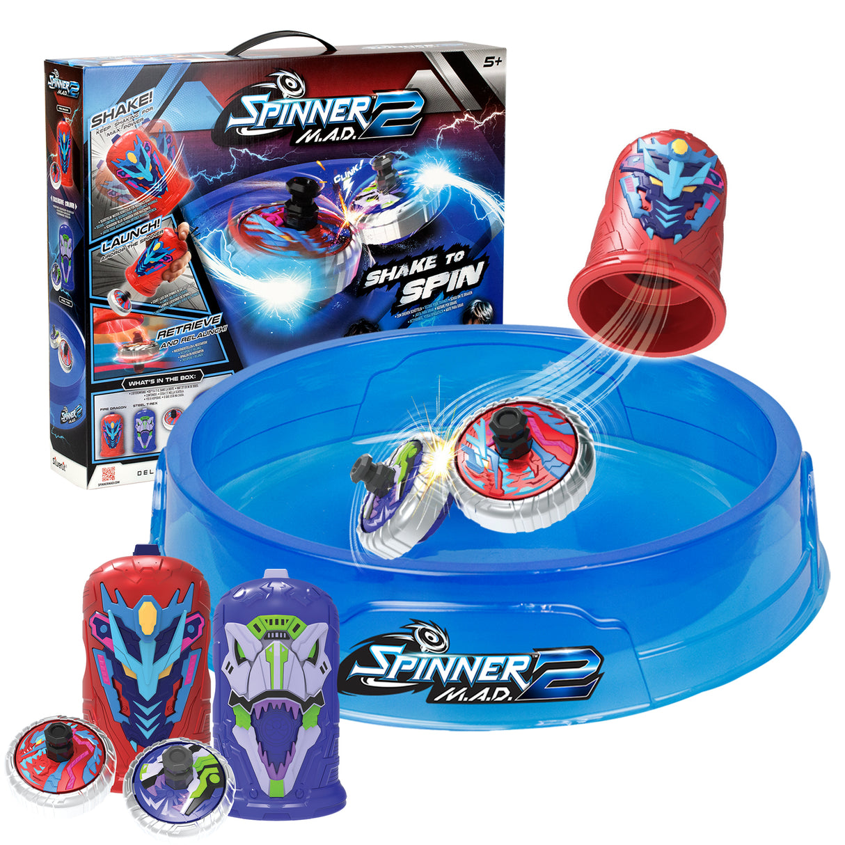 Jeu d'ambiance - SILVERLIT - SPINNER MAD 2 - 2 toupies - 1 arene - a partir de 5 ans