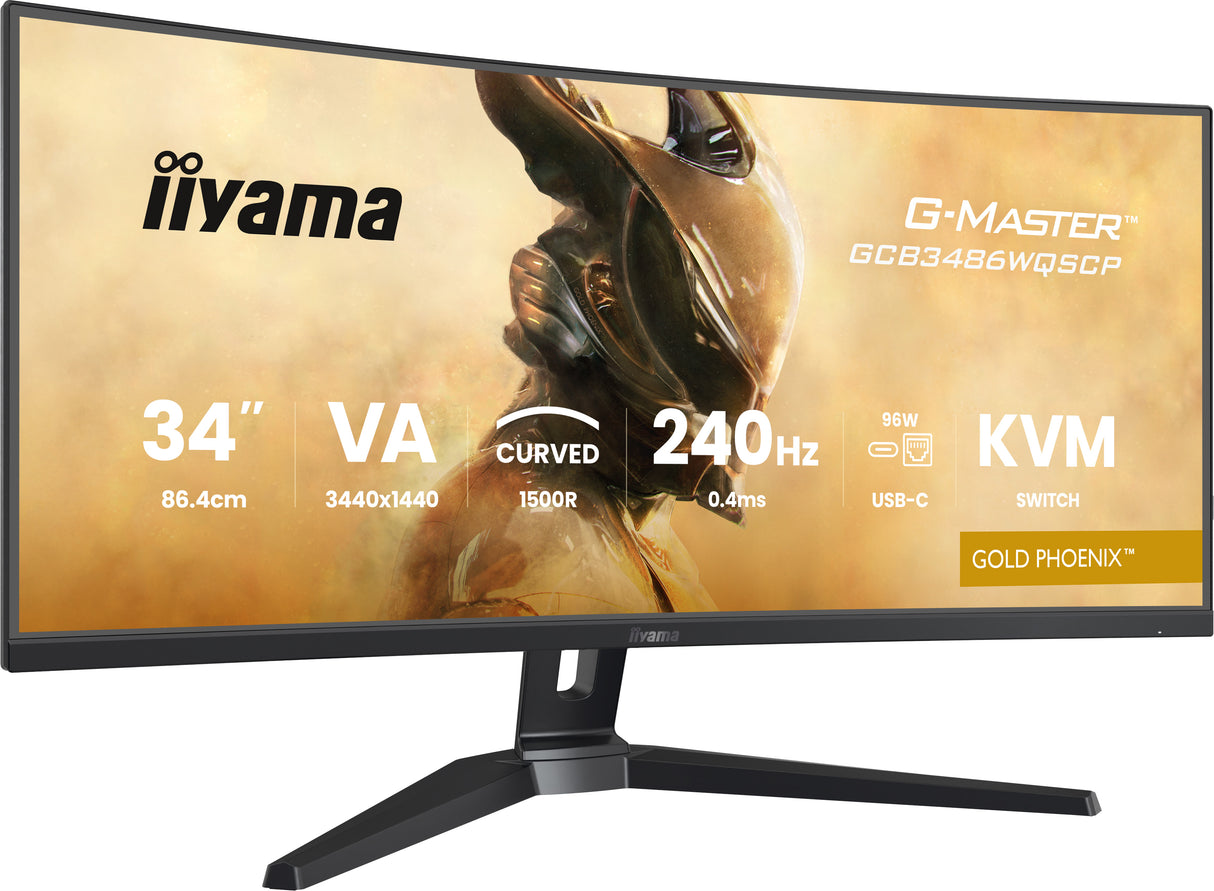 Ecran incurvé 34" Iiyama G-Master Gold Phoenix GCB3486WQSCP-B1 UWQHD 240Hz (Noir)