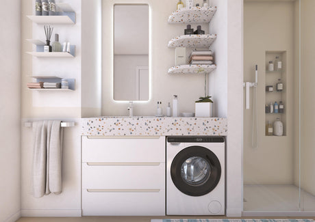 Lave-linge hublot CANDY CW50-BP12307U1-S - 5kg - 1200 tours/min - Classe A - Connecté - Blanc