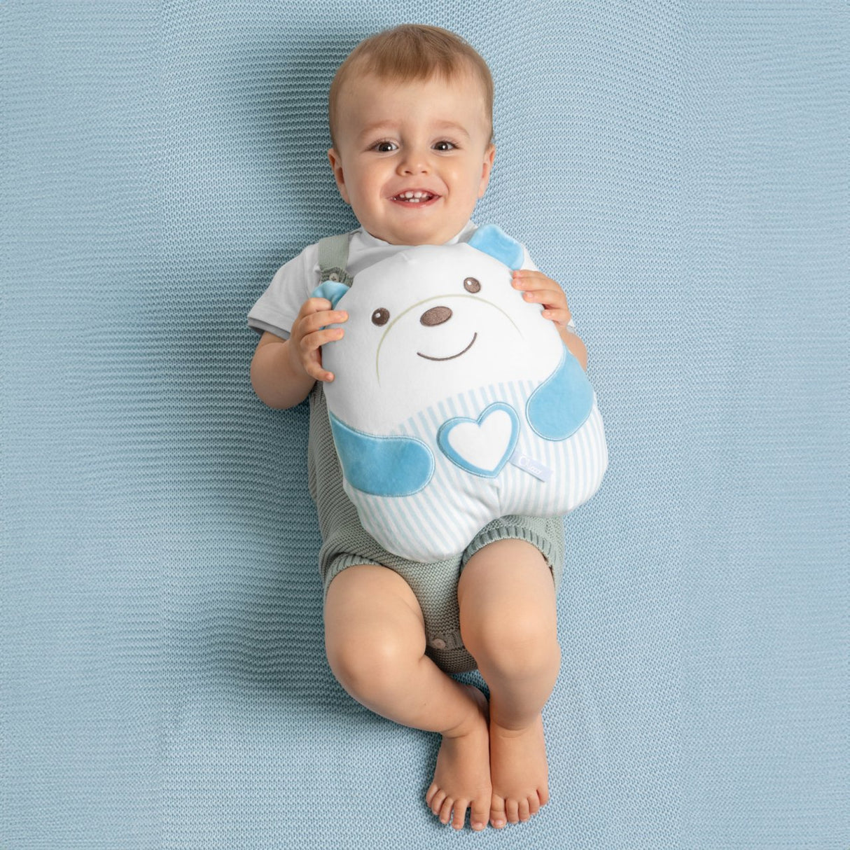Peluche tendre Ourson - CHICCO - Bleu - Des la naissance