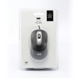 Souris filaire WE 1200DPI , USB, longeur c ble 1.5m finition métallique noire