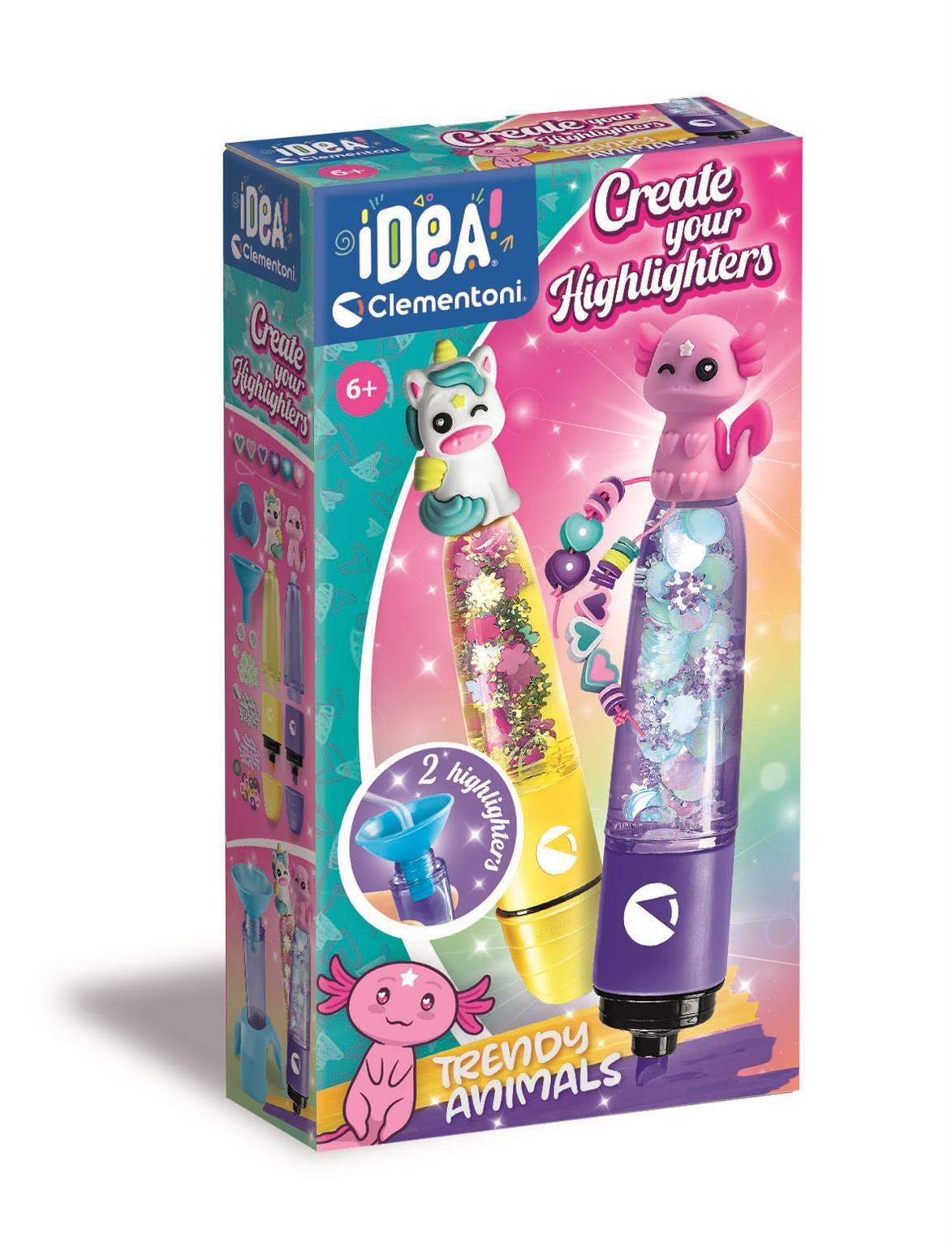 CLEMENTONI - Crée tes fluos - Trendy Animals
