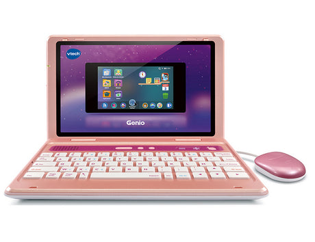 Ordinateur pour enfant VTECH Genio - Clavier AZERTY, souris, écran 5'', mémoire 8GB - Rose
