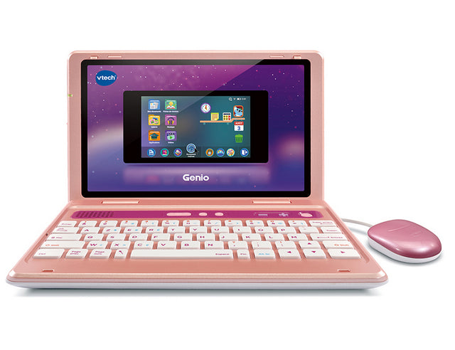 Ordinateur pour enfant VTECH Genio - Clavier AZERTY, souris, écran 5'', mémoire 8GB - Rose