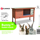 FLAMINGO Rabbit Hutch 90 91x45x70 cm Brown