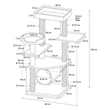 FLAMINGO Arbre à chat Granda 83x73x123 cm Gris