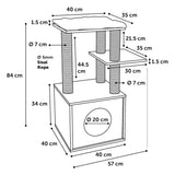 FLAMINGO Arbre à chat Elias 57x40x84 cm Gris