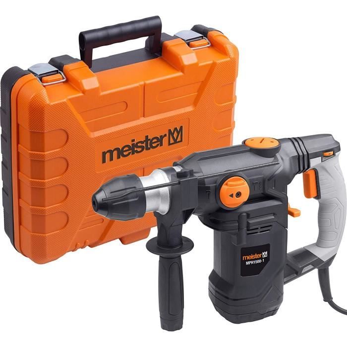 Hammer drill - MEISTER - MPH1500-1 - 1500W - Corded - Black, gray and orange - Concrete