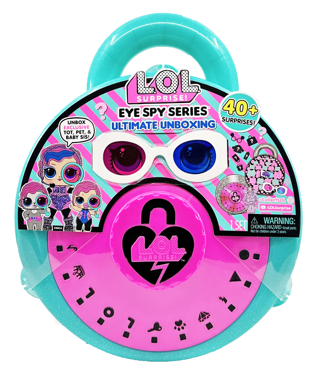 L.O.L. Surprise! - Eye Spy Series Ultimate Unboxing - Comprend 3 poupées Exclusives, Emballage avec Cadenas géant, Plus de 40 Surpri