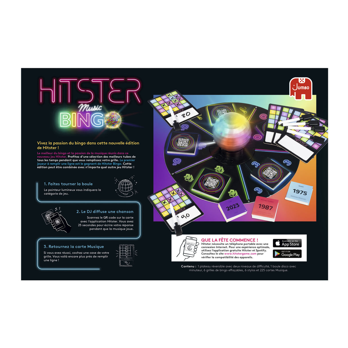 Hitster Bingo - Jeu de société - DUJARDIN - Revivez 100 ans de hits musicaux