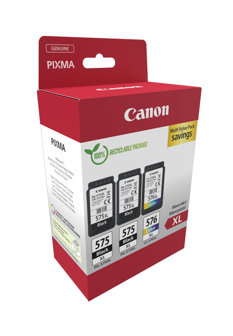 Pack 2 cartouches d'encre Canon PG-575 XL x2/CL-576 XL (Couleurs + Noir )