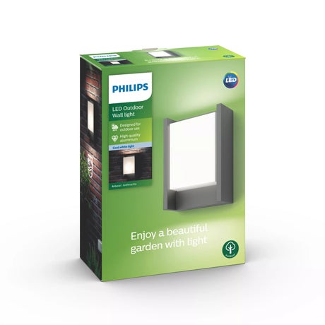 Applique murale - PHILIPS - Arbour - 4000K - Anthracite - 1x6 W - IP44
