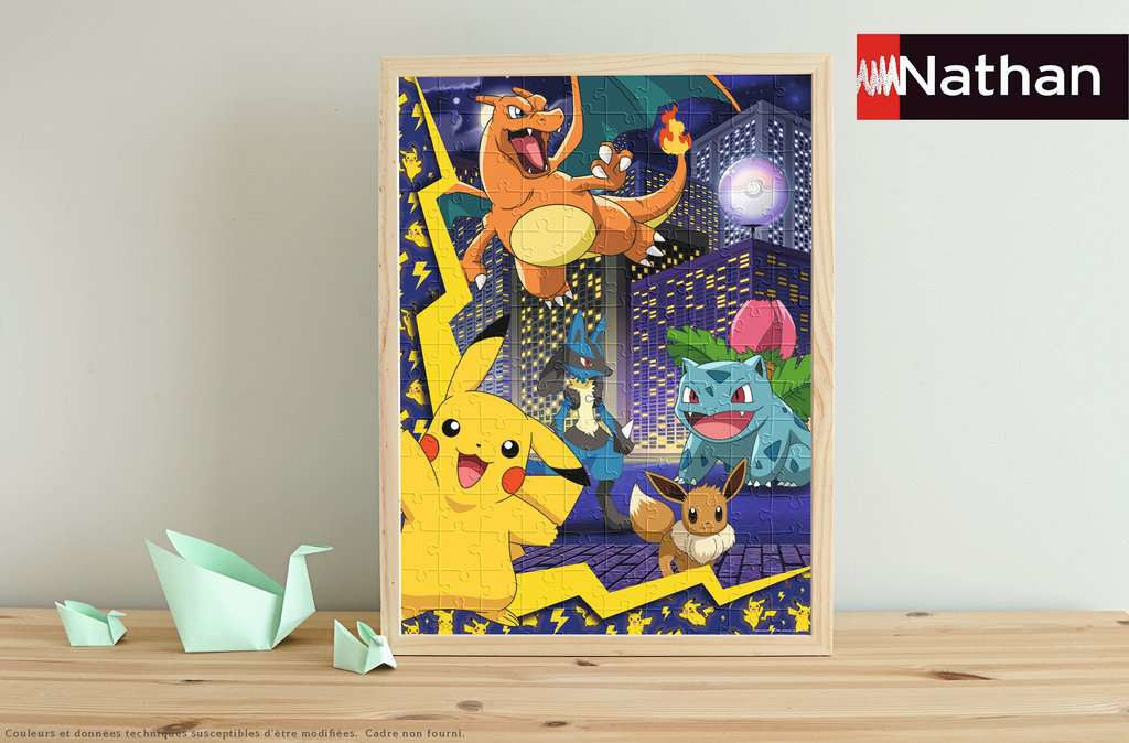 Puzzle 150 pieces La ville des Pokémon, Pokémon, Pour enfant, a partir de 7 ans, Nathan, 086189