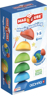 Blocs magnétiques - GEOMAG - Magicube 060 - 6 pieces - Empilables - Plastique recyclé