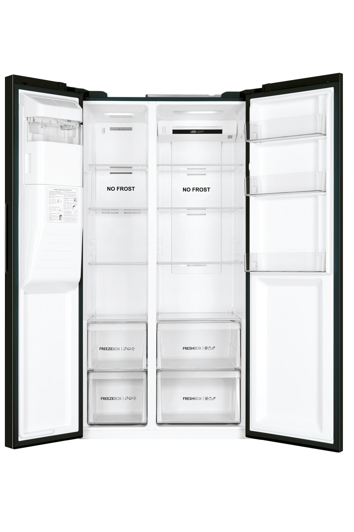 Réfrigérateur américain - HAIER - SBS 90 Series 3 HSR3918EIPB - Classe E - 515 L - 180 x 90 x 65,9 cm - Noir