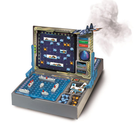 CLEMENTONI - Bataille Navale - Jetons magnétiques et navires en 3D - Jeu de logique - 2 personnes