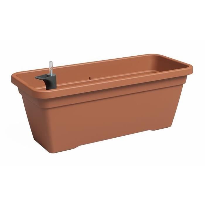 Planter - Plastic - Terracotta - Rectangular - L57.9 x D24.3 x H22cm - ARTEVASI