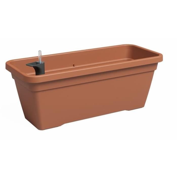 Planter - Plastic - Terracotta - Rectangular - L77.9 x D24 x H22cm - ARTEVASI