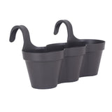 ARTEVASI Pot de fleurs pour balcon CAPRI Individ - Gris anthracite - 11L -  30,5 x 54 x H 28 cm