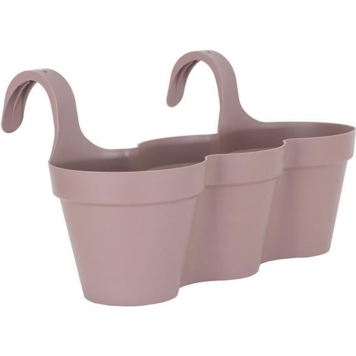 ARTEVASI Capri Individ Balcony Flowerpot - 30.5 x 54 x H 28 cm - 11 L - Taupe Grey