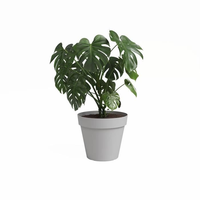 ARTEVASI Pot de fleur CAPRI - 40 ma - Gris clair - L40 x P40 x H34,7 cm