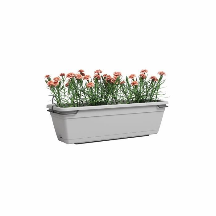 ARTEVASI Jardiniere VENEZIA RE KIT - 50 ma - Gris clair - L49 x P27,5 x H20 cm
