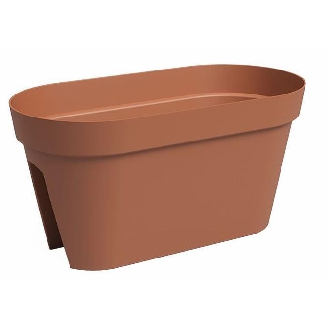 Balcony Planter - Plastic - Terracotta - Rectangular - L60 x D30 x H30cm - ARTEVASI