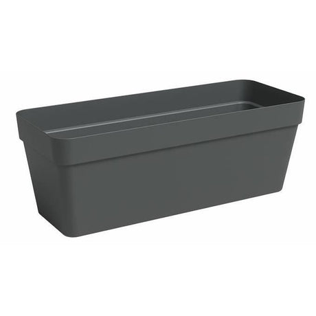 ARTEVASI Jardiniere - CAPRI - Plastique - Anthracite - Rectangulaire - L49,9 x P20 x H18,1cm